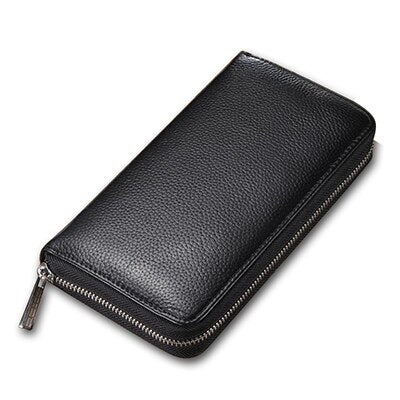 Genuine Leather Long Wallet