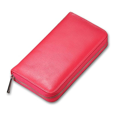 Genuine Leather Long Wallet