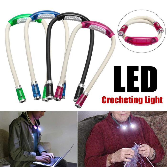 LED Neck Night Knitting Crocheting Book